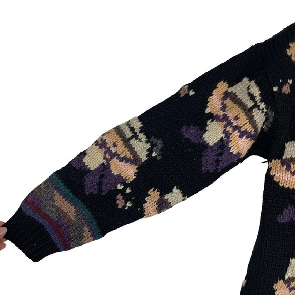 BROOKS BROTHERS 1818 VINTAGE CHUNKY 100% WOOL HANDKNIT CARDIGAN SWEATER - Picture 11 of 16